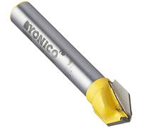 Yonico 14990q Modèle de 90 degrés V Groove Router Bits avec 3/20,3 cm X 3/40,6 cm 1/10,2 cm Tige