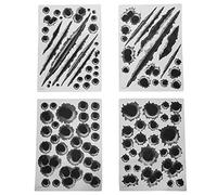 YONII 4 pièces 3D Trous de Balle Autocollants, Accessoires de décorations de Couverture Avant de Capot de Tatouage Automobile, décalcomanie de Coups de Pistolet de Simulation de Faux Trou de Balle