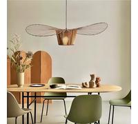 YONIISEA E27 Lustre Vertigo 100 Marron, Maximum 40W Suspension Moderne Vertigo Lustre Blanc, Conception de Chapeau en Tissu de Fibre de Simple et CréAtive + Art de Fer, Salon