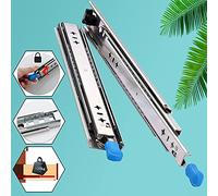YONIISEA Glissiere pour Tiroir Charge Lourde 1100mm, Campeur Coulisse de Tiroir Rails - Montage Latéral, 53mm Coulisses Tiroirs Charge Lourde, Glissière pour Les Armoires Mobiles