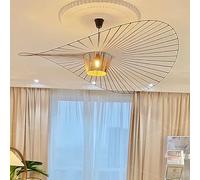 YONIISEA Suspension Vertigo 200cm, Grand Lustre Chapeau design, Plafonnier Hauteur Réglable(Câble 2 m), Facile à monter Moderne luminaire Intérieur- Salon, Séjour, Chambre, Salle à manger Doré