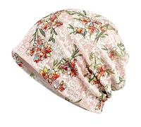 YONKOUNY Coton Bonnet Slouchy Beanie Hat Femme Turban De Chimio Hip-Hop Chapeau D'été Bandana Multifonction Bonnet De Nuit (Beige)