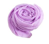 YONKOUNY Echarpe en Coton et Lin Femme Hiver Chaud Foulard Élégant Longue Echarpe Couleur Unie Châle Cache-cou pour Mariage Soirée Cocktail Fête (violet)