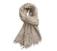 YONKOUNY Écharpe Hommes Femme Mode Casual Coton Echarpe Doux Foulard en couleur unie Longue Écharpe Châle (Khaki)