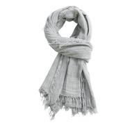 YONKOUNY Écharpe Hommes Femme Mode Casual Coton Echarpe Doux Foulard en couleur unie Longue Écharpe Châle (Gris clair)