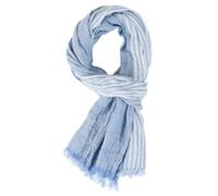 YONKOUNY Écharpe Hommes Mode Automne et Hiver Echarpe de Plissée Coton Lin Longue Écharpe Châle (Bleu clair)