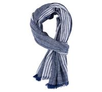 YONKOUNY Écharpe Hommes Mode Automne et Hiver Echarpe de Plissée Coton Lin Longue Écharpe Châle (Bleu marine)