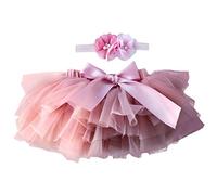 YONKOUNY Tutu Bébé Fille Super Doux Nouveau-Né Naissance Jupe Tutu en Tulle Princesse Mini Jupes Princesse Costume Ballet Skirt (Rose Foncé, 0-6 Mois)