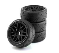 YONMFRDS pour Arrma pour Traxxas pour Redcat pour Team pour Losi 1/8 4 Pièces 103 Mm RC Tout-Terrain pour Buggy Voiture De Rallye Pneus Roues Pièces Hexagonales De 17 Mm Rc Pneus Voitures Kit(Black)