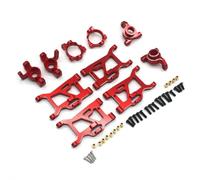 YONMFRDS pour Gladiator pour ZD MT16 BX12 X12S PT14R 1/14 Métal 5 Pièces Bras Oscillant Coupelle Direction Télécommande Rechange Voiture Utilisation RC Pièces De Bricolage(Red)