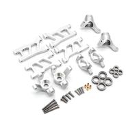 YONMFRDS pour HSP 18301 18302 18311 18312 18321 18322 1/18 Métal Bras Oscillant Ensemble Coupelles Direction Télécommande Accessoires Pièces Rechange Voiture RC Pièces De Bricolage(Silver)