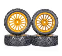 YONMFRDS pour LC PTG-2 1/10 4PCS Pneus en Caoutchouc Roues 72X26mm Adaptateur 12mm Télécommande RC Tout-Terrain pour Modèle De Voiture De Rallye pour Course Rc Pneus Voitures Kit(Yellow,B)