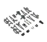 YONMFRDS pour MJX pour Hyper Go 14209 14210 H14BM 1/14 Ensemble Biellettes Direction Métal Télécommande Voiture Accessoires Mise Niveau Remplacement RC Pièces De Bricolage(Gray)