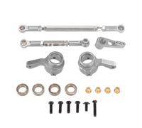 YONMFRDS pour MN pour MN168 New99S pour MN82 pour MN78 D90 D91 D96 pour MN99S 1/12 Kit De Bras De Servo De Direction en Métal Pièces De Voiture Télécommandée RC Coupelle Direction(Silver)