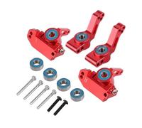 YONMFRDS pour Traxxas pour Slash 2WD pour Rustler pour Stampede pour Bandit 2WD 1/10 Blocs Direction Avant Métal Bloc Roulette pour Porte-essieu Arrière Voiture RC RC Pièces De Bricolage(Red)