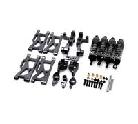 YONMFRDS pour Wltoys 144001 1:14 Direction Métal Bras Oscillant Base C Moyeu Arrière Siège Amortisseur Accessoires Voiture RC Mises Niveau Remplacements RC Pièces De Bricolage(Gray)