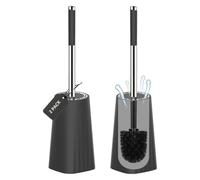 YONMLEDO Brosses WC Et Supports Ensemble de 2 brosses de Toilette avec Support Compact, poignée en Acier Inoxydable, Poils à récurer durables
