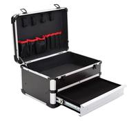 YONMLEDO Caisse A Outil Boîte à Outils en Aluminium avec tiroirs, Mallette de Rangement Multi-Outils Portable for Outils, Valise électrique, boîte de Rangement d'outils d'équipement(39x27x22CM)