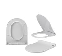 YONMLEDO Siège De Toilette Couvercle de siège de Toilette Universel en Forme de U allongé à Fermeture Lente, Couvercle de Cuvette monté sur Le Dessus, Panneau à dégagement Rapide, Fermeture Douce