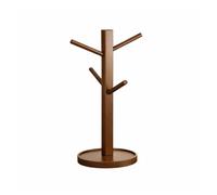 YONMLEDO Support À Tasse À Café Pour Comptoir Porte-tasse à café en forme d'arbre, gain de place avec 6 crochets, présentoir suspendu, tasse à café décorative en bambou(Brown 4 Hooks)