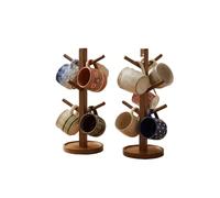 YONMLEDO Support À Tasse À Café Pour Comptoir Tree Shape Coffee Mug Holder 4/6 Hooks Space Saving Mug Hanging Display Rack Multi-functional Hanging Display(Type A-6Hooks)