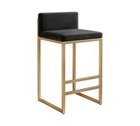 YONMLEDO Tabouret De Bar Tabouret de Bar Golden Light Home, Chaise Haute, Fauteuil en Fer(Height 45 Black 2)