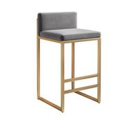 YONMLEDO Tabouret De Bar Tabouret de Bar Golden Light Home, Chaise Haute, Fauteuil en Fer(Height 45 Grey 2)