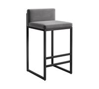 YONMLEDO Tabouret De Bar Tabouret de Bar Golden Light Home, Chaise Haute, Fauteuil en Fer(Height 65 Grey 1)