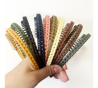 YONOY Lot de 10 bandeaux fins tressés pour femmes, colorés, tendance, sans effort, en plastique avec dents antidérapantes, peignes antidérapants pour femmes, hommes, adolescentes