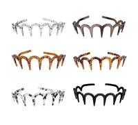YONOY Lot de 6 bandeaux en forme de U en forme de dents de requin en forme de U pour femmes et filles (6 couleurs)