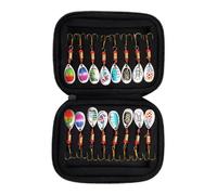 Yonphy Leurres de Pêche Kit Spinnerbaits, 16 pcs Cuillères De Pêche Leurres, Leurre Pêche Carnassier, Kit de Pêche pour Brochet, Sandre, Perche et Truite avec Sac de Transport (16 Pcs)