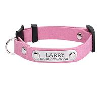 Yonsbox Collier pour Chat Detachable Personnalisé Anti Étranglement avec Grelot Clochette Identification Sécurité Reglable Collier Médaille Chat Petit Chaton Male Femelle Rose avec Gravure Nom