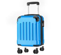 YONSLY Valise Cabine avec roulettes Amovibles, 4 roulettes Pivotantes à 360°, Coque Rigide, Serrure à Combinaison, Poignée Télescopique (Bleu, S)
