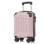 YONSLY Valise Cabine avec roulettes Amovibles, 4 roulettes Pivotantes à 360°, Coque Rigide, Serrure à Combinaison, Poignée Télescopique (Or Rose, S)