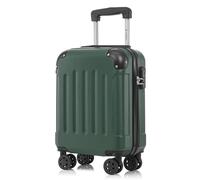YONSLY Valise Cabine avec roulettes Amovibles, 4 roulettes Pivotantes à 360°, Coque Rigide, Serrure à Combinaison, Poignée Télescopique (Vert foncé, S)