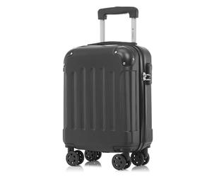 YONSLY Valise Cabine avec roulettes Amovibles, 4 roulettes Pivotantes à 360°, Coque Rigide, Serrure à Combinaison, Poignée Télescopique (Noir, S)