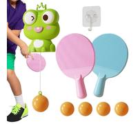 Yonuaret Appareil d'entraînement de tennis de table | Door Pong Ball Jeu d'exercice avec raquette et balles, entraîneur de tennis de table multifonction pour entraînement intérieur extérieur, sports