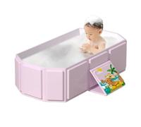 Yonuaret Baignoire pliable pour bébé - Bac de douche antidérapant pour salle de bain, garderie, voyage, chambre d'enfant, hôtel et nettoyage du corps pour de 0 à 8 ans