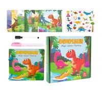 Yonuaret Cahier d'Exercices d'Aquarelle | Cahier De Coloriage Dinosaure En Papier | Livre De Coloriage Avec Marqueurs À Eau | Pour Tout-petit Garçon Fille Jeune Étudiant Adulte Artiste Débutant École