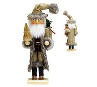 Yonuaret Casse Noix en Bois De Noël Père Noël 38cm, Classique Casse-Noisette Noel Figurine, Nutcracker Noël Père Noël Figure Décor Ornement pour Festival, Decoration Noël