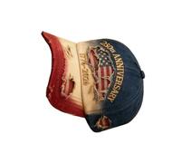 Yonuaret Chapeau Drapeau Américain,Bonnets 250e Commémoration - Casquette Retro Style Baseball | pour Femmes Et Hommes Sports D'Extérieur 4 Juillet Memorial Day Camping Pêche Randonnée