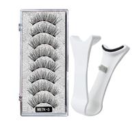 Yonuaret Cils Magnétiques,Cils Magnétiques - Kit de faux cils légers - Kit de faux cils naturels, faux cils réutilisables avec applicateur pour femmes, filles, pas besoin de colle