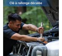 Yonuaret Clé Déportée | 12,7 mm Outils De Réparation À Angle Droit,Clé À Déport À Haut Couple Pour Perceuse | pour Automobile Maison Machinerie Plomberie Appareil