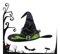Yonuaret Costume de Chapeau de Sorcière - Chapeaux De Sorcière Adulte - Accessoires Décoratifs De Nouveauté Pour Cosplay Carnavals Mascarade Décoration En Intérieur Et Extérieur Et Porche Adulte
