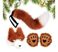 Yonuaret Costume Déguisement Loup - Kit Déguisement Loup pour Halloween - Tenue Animale Femme pour,Soirée Cosplay Mascarade Noël Halloween