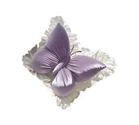 Yonuaret Coussin papillon - Avec bordure en dentelle - Coussin d'assise rembourré avec papillon - Pour anniversaire, Halloween, Noël, canapé, lit, bureau, petite amie, fille, enfant, adulte, bébé