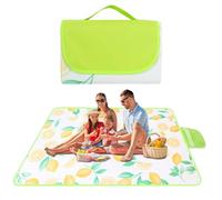 Yonuaret Couverture de pique-nique imperméable au sable - Avec poignée de transport - 200 x 200 cm - Avec poignée de transport - Pour camping, jardin et événements sportifs