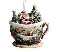 Yonuaret Décorations de Sapin de Noël | Suspension en Acrylique 2D - Décoration Festive de Saison pour Porte Cheminée Fenêtre Escalier Voiture Intérieur Sac à Dos Bibliothèque | Ornement de Fête