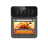 Yonuaret Four Grille-Pain Friteuse à Air,Four à Convection et Friteuse Sans Huile Combiné,Deshydrateur 2 Niveaux 15L Taille Familiale Avec Fenêtre De Visualisation Pour Rôtir Cuire Griller Steak