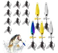 Yonuaret Leurre de Pêche - Leurres Spinner pour La Pêche | avec Hooks Résistants pour Rivière Lac et Eau Profonde Casting Pitching Jigging Flipping